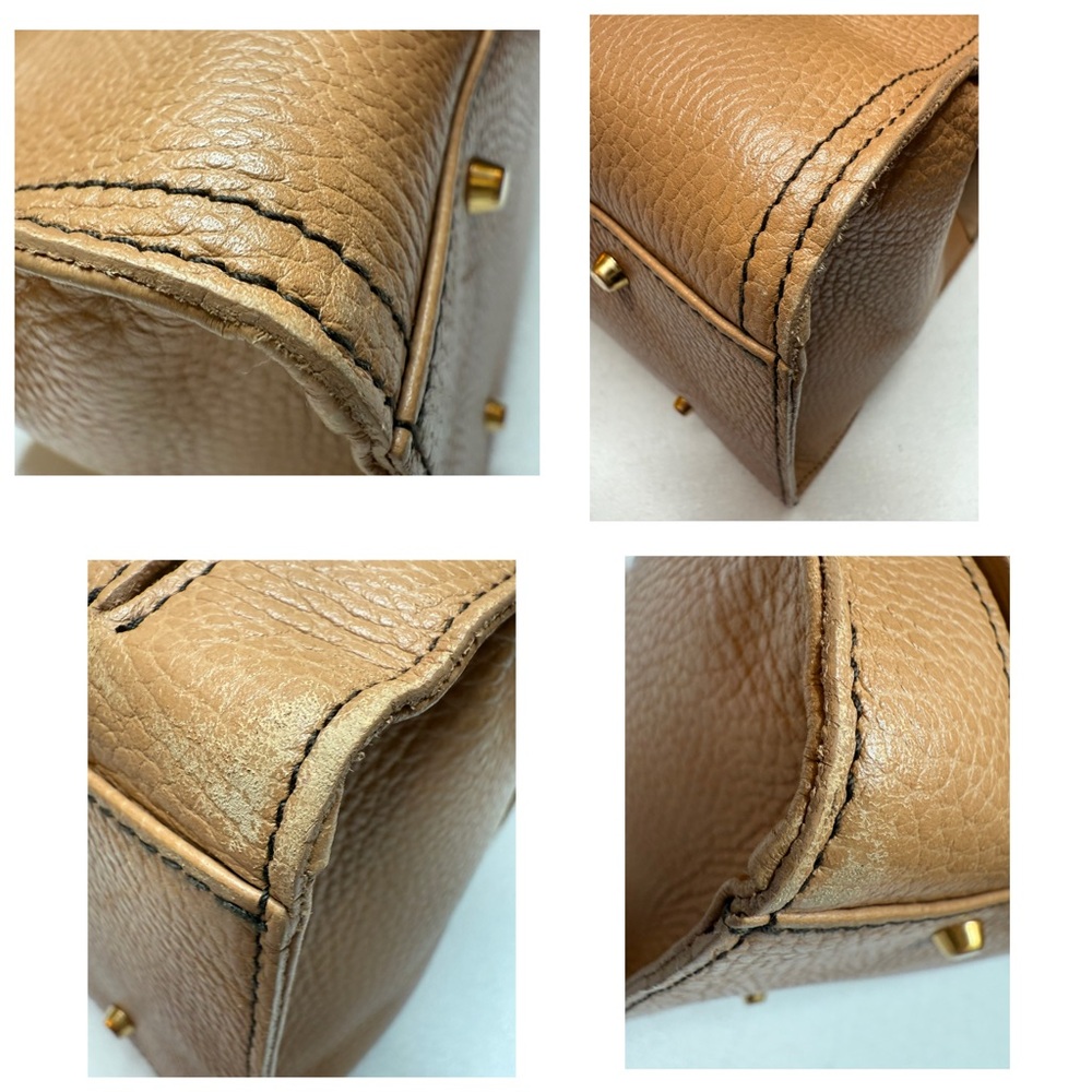 FURLA MADE IN ITALY LEATHER BARREL SATCHEL - Picture 2 of 16